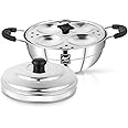 Next Future Idli Steamer Stainless Steel 2 Plate | 8 idlis | Idli Maker Steel, Induction and Gas Stove Compatible Idli Cooker (MK-8I, Steel Silver)