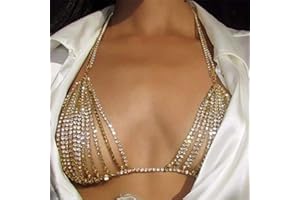 Sethain Boho Strass Soutien-gorge Chaînes Or Cristal Coffre Chaîne Étoilé Sexy Bikini Chaîne Bijoux de corps pour les femmes et les filles