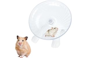 QHGPNT Silent Hamsters Wheels, Wheel Syrian Large, Dwarf Hamster Wheel, For Caged Dwarf Syrian Hamster, Gerbils And Other Small Animals (White)
