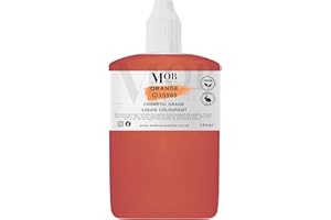MOMENTS OF BLISS COSMETICS Double Concentrated Cosmetic Liquid Dyes Colourant Soap Colouring Colour for DIY Soap Making Bath Bomb Making Skin Safe (Orange, 100ml)