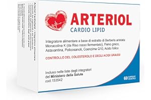 BESWISS Colesterolo Integratori Riso Rosso Berberina 500mg ARTERIOL, Fieno Greco, Monacolina, Astaxantina, Policosanoli, Coenzima Q10