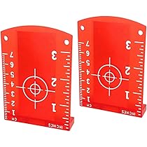 Laser Targets, 2 Pack Magnetic Floor Laser Targets Card Plate ABS Laser Target Plate For Green Beam Applications