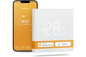 MIUCDA Smart Thermostat Matter Wasser Fussbodenheizung WiFi Raumthermostat Digital Heizungsthermostat Kompatibel mit Homekit，Alexa, Google Home，SmartThing