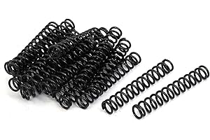 TOP-VIGOR 20Pcs Compression Spring, 1.2mm Wire Dia, 8mm OD, 50mm Free Length Dual Extended Durable Dual Hook Tension Spring for Furniture Screen Doors Repair Projects
