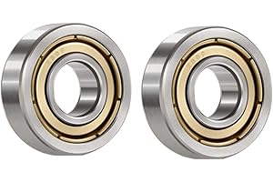 DYLYMX 608 ZZ Roulement à billes, rollers et patins à roulettes, Fidget Spinner, skateboard, Jo-Jo...608zz Roulement à billes en métal rainuré (2 pcak)