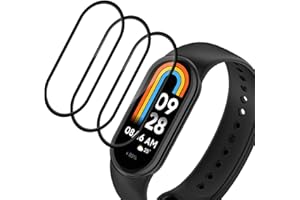 TUTUO [3 Stück Schutzfolie Kompatibel mit Xiaomi Mi Band 8 Schutzfolie Foile, [Flexible] Soft HD Displayschutzfolie, Blasenfrei Anti-Kratzen Wasserdicht TPU Weich Displayschutz Film-Schwarz