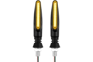 HEMLOSK Intermitentes LED Moto homologados Universales, Lámpara Indicador Señal Giro, Luz Senal de Giro Indicator Faros Ambar 12V, para Motocicletas, Vehículos Eléctricos y Vehículos de Motocross, 2 Piezas
