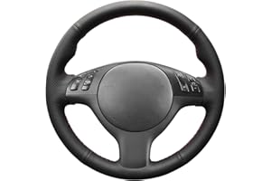 Mewant Housse de volant en cuir microfibre pour BMW Série 3 E46 E46/5 Series 2004-2005/5 Series E39 2002-2003 / M3 2001-2006 / M5 2000-2003