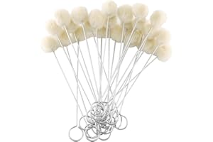 BEASAFY 80 Stück Wolle Daubers Ballpinsel, 15cm Wollknäuel mit Metallgriff, Wollpinsel Wolle Daubers, Wollwischer Ballpinsel Lederfärbewerkzeug, Kantenpinsel für Färben, Kleben und DIY Basteln