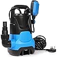 400w Submersible Water Pump for Dirty and Clean Water,Max Flow 7500L/H Sump Pump with Float Switch,Water Pump to Empty Pool for Garden Pond, Swimming Pool, Ditches,Hot Tub