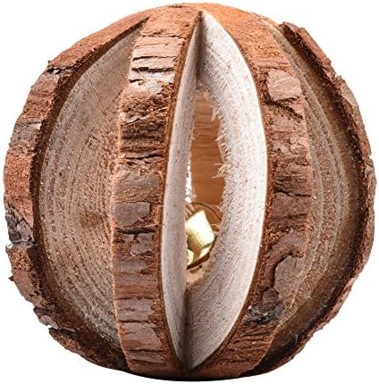 Lovely Wooden Chew Toys Watermelon Ball for Little Pets Cat Rabbits Hamster Rat Learning Play Toy by Awhao