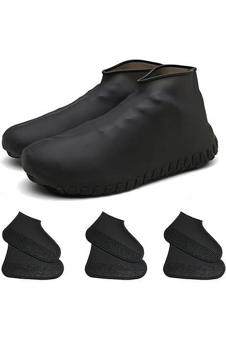 Puasok Couvre Chaussure Impermeable 4 Paires, Antidérapantes
