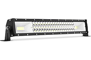 AUTOSAVER88 22 Inch LED Light Bar Triple Row Curved Flood Spot Combo Beam 270W 27000LM Off Road Driving Lights 24" with Mounting Bracket for Jeep Trucks Boats SUV ATV UTV Cars