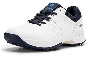 FitVille Herren SpeedEx Golfschuhe V4 Sneaker Extra Weit Walking Schuhe Leichte Bequeme Man Schuhe mit Schnürung atmungsaktive Trainingsschuh für Golf Sport Grau Weiß Gr.40-49