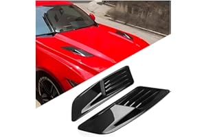 JNNJ 2 Stück Auto Lufteinlass, Auto Fender Lufteinlass, Universal Auto Lufteinlass Abdeckhauben, Turbo Motorhaube Entlüftungshaube, Dekoration Zubehör(Schwarz)