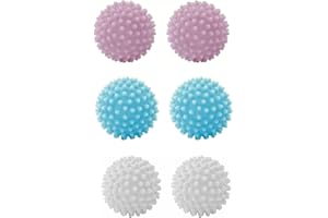 QHFlashbuy Trocknerbälle 6 Stück Waschkugel für Waschmaschine,Wiederverwendbare Dryer Balls Trockner Ball für Heim Kleidung Reinigung