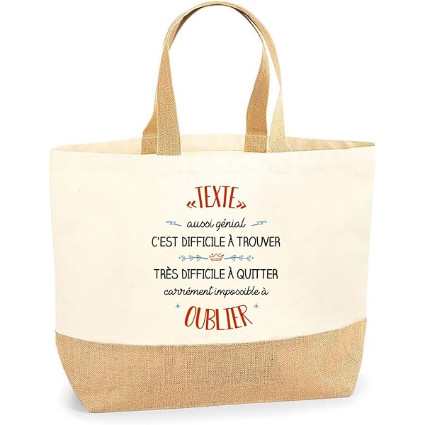 Sac De Plage En Coton – 55x15x39 Cm, Anses En Corde 65cm, Capacité 23L – Imprimé Humoristique, Cadeau Anniversaire/Noël