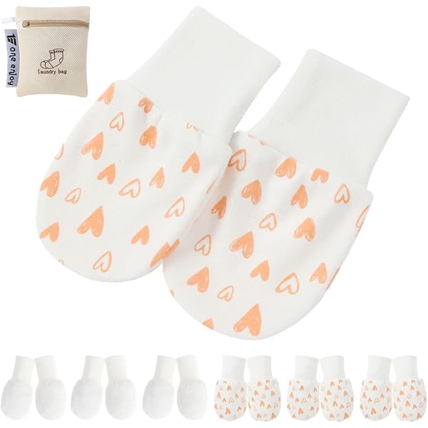 6 Paires De Moufles Bébé Naissance - Blanc Pur - Lavable En Machine - Pour Nouveau-Nés Et Bébés