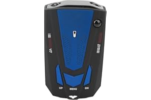 Cocoarm Détecteur de pour Voiture Dispositif de Détection de 360 Degrés Détection Portée de 200 à 800 M Alerte de Vitesse GPS Technologie Superhétérodyne avec Système de Mise en (Blue)