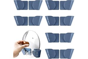 GVPOELR Portacoperchio della pentola,6 paia di portacoperchi da parete, per elettrodomestici da cucina Mantieni in ordine il supporto del coperchio della pentola dei tuoi elettrodomestici