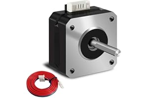 iMetrx Nema 17 Schrittmotor 42x23mm Pancake Motor 1.5A-3.8V 2 Phase 4 Drähte 1.8 Grad mit 1Meter Kabel für 3D Drucker Motoren 1 Stück