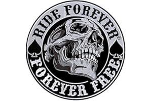 HELLS-DESIGN Patch écusson Blason Skull Ride Forever Petit Format