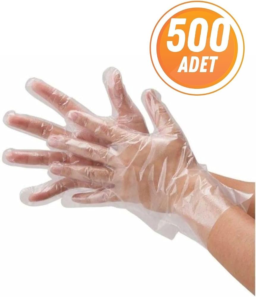Eliz Party Şeffaf Eldiven 500 Adet Poşet Eldiven Kullan At