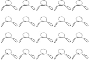 sourcing map Bränsle Line Slang Clips, 20st 4mm ID Justering 2,5-3mm Slang 304 rostfritt stål Enkel kabel Rör för luft Vatten