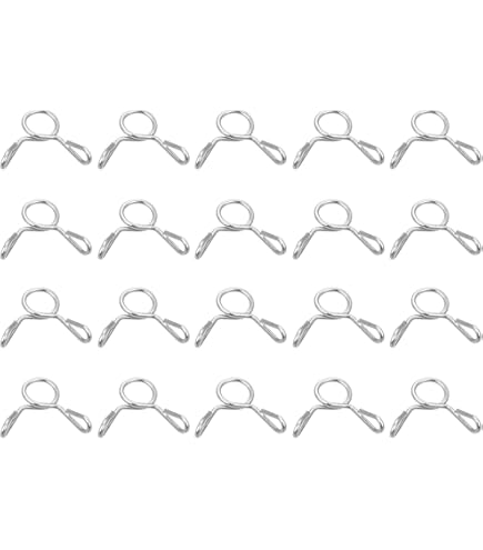 Sourcing Map Doble Cable Resorte Manguera Abrazadera, 20uds 304 Inoxidable Acero 5mm Interior Diámetro Ajuste 5.5mm-6.2mm OD Manguera Combustible Línea Silicona Tubo Resorte Clips