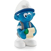 Figurine Schleich - Schtroumpf Comptable (20772) - Figurine Bande Dessinée, à Partir De 3 Ans