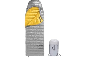Naturehike Saco de Dormir de plumón Ultraligero portátil Compacto de Invierno 4 Estaciones para Adultos y niños al Aire Libre Camping Senderismo Viajes con Saco de compresión 650FP