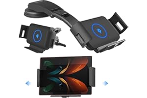 leQuiven Samochodowa ładowarka bezprzewodowa 15 W do Samsung Galaxy Z Fold 5/4/3/2, ładowarka samochodowa, indukcyjna stacja ładująca, uchwyt na telefon komórkowy, wentylacja, do Galaxy Z Fold