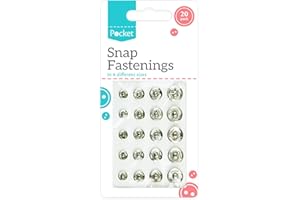 MAKINA 20 Sew on Snap Fasteners Fastenings 4 Assorted Sizes Metal Clothes Poppers
