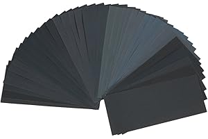 Anpro Kit da 40 Pezzi Carta Abrasiva,Carta Vetrata in Grane 320/400/ 600/ 800/ 1000/ 1200/ 1500/ 2000/ 2500/ 3000,Impermeabile Levigatura a Secco e Umido Sandpaper