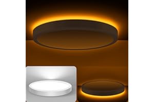 ‎SLOCHI slochi LED Deckenleuchte, 15W 1500LM Deckenlampe, 1800K Nachtlicht Warm, 3000K-6500K, Ultra Dünn Schlafzimmer Lampe für Schlafzimme Wohnzimmer Kinderzimmer-Rund Weiss（Ohne Fernsteuerung）