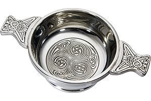 Wentworth Pewter - Standard Kells Pewter Quaich Whisky Tasting Bowl Loving Cup Burns Night