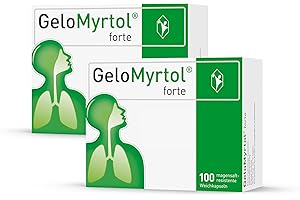 ‎GELOMYRTOL GeloMyrtol forte: Pflanzlicher Schleimlöser für akute und chronische Infektionen der oberen und unteren Atemwege mit Husten, Schnupfen und Druckkopfschmerz - ab 6 Jahren, 2 x 100 Kapseln