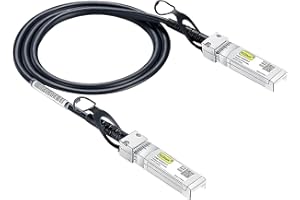 10Gtek® 10Gb/s SFP+ Cable 0.5 Metro- 10GBASE-CU Direct Attach Copper Twinax Passivo Cable, Compatible para Cisco SFP-H10GB-CU50CM, Ubiquiti, Netgear, D-Link, TP-Link, Zyxel, QNAP NAS, Mikrotik