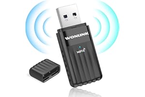 WONLINK Adaptador WiFi 6 y Bluetooth 5.3 USB para PC, 900Mbps Receptor WiFi 2 en 1 USB Doble Banda 5GHz/2.4GHz, WPA3, MU-MIMO, Compatible con Windows 11/10 WL-NA1605