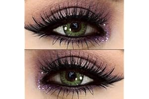 FreshTone Lentilles De Contact De Couleur Gemstone Green 3 Ton Kit De Rangement Boitier Pince et applicateur Offert 12 Mois sans correction