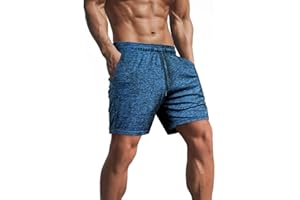 Lehmanlin Pantaloncini Sportivi da Uomo Pantaloncini da Bodybuilder Running Shorts Quick Dry,5 Pollici