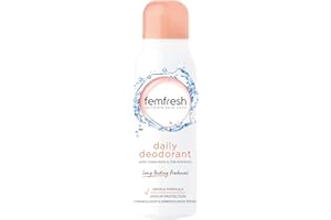 Femfresh Daily Freshness Intimate Deodorant, Gentle Vaginal Odour Protection Spray for Women, Long-Lasting 12-Hour Freshness, Hypoallergenic, pH Balanced & Soap-Free, Safe for Sensitive Skin, 125 ml