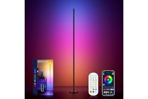 WISIMMALL Led Floor Lamp, RGBIC Corner Floor Lamps for Living Room, Featuring 16 Million Colours & 300+ Preset Scenes - Ideal 65" Standing Lamps for Living Room, Bedroom - Mood Lighting with DIY Mode