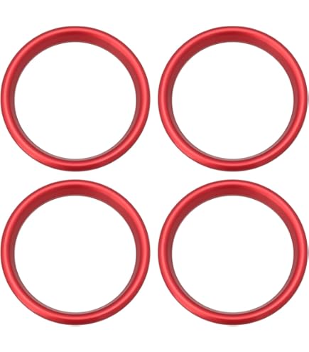 KUNIO 4-tlg. Lüftungsringe Für Audi A3/S3/Q2L - Aluminium-Dekoringe In Rot