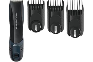 ‎Rowenta Airforce Ultimate Tondeuse cheveux et barbe, Système d'aspiration intégré, Mini tondeuse précision, Fonction mini aspirateur, 2 peignes cheveux, 1 peigne barbe TN9320F0