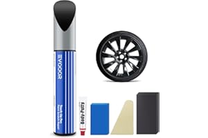 EVOOOR Tesla - Kit de pintura para llantas de color negro mate para Tesla Model Y de 20 pulgadas, coincidencia exacta – reparación de arañazos y astillas (negro mate)