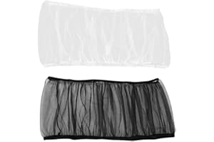 JTKREW 2 Cubiertas universales de Jaula,Cubierta de Jaula,Cubierta de Malla,para Loros Ajustable,Malla de Nylon Suave,para jaulas(Negro,Blanco)