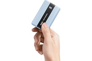 VRURC Power Bank 20000mAh, USB C Mini PowerBank Pequeño 22.5W Carga Rápida con 4 Salidas 3 Entradas Cargador Portátil Travel Essentials Pantalla LED Compatible con iPhone Samsung Android (Azul)