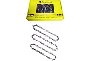 REIWOSEE Cadena de Motosierra para recargable mini motosierra 3pcs 4 Pulgadas, Paso de la Cadena 1/4",Calibre 0.043"(1.1mm), Número de eslabones 28DL, Cadenas de motosierra longitud de la espada 10cm