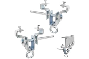 SQLJYU 2 Stück Verstellbare Stahlträger Befestigung, Kranhaken, Trägerklemme für Schwere Säcke Hält 204KG - Einstellbar von 65 mm bis 225 mm, für Vielseitige Anwendungen - Robust und Einfach zu Bedienen